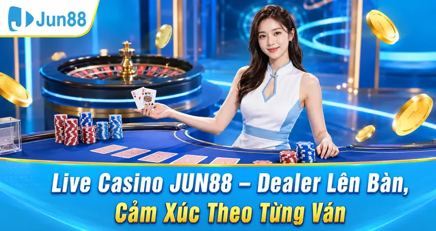 Live Casino JUN88 – Dealer Lên Bàn, Cảm Xúc Theo Từng Ván